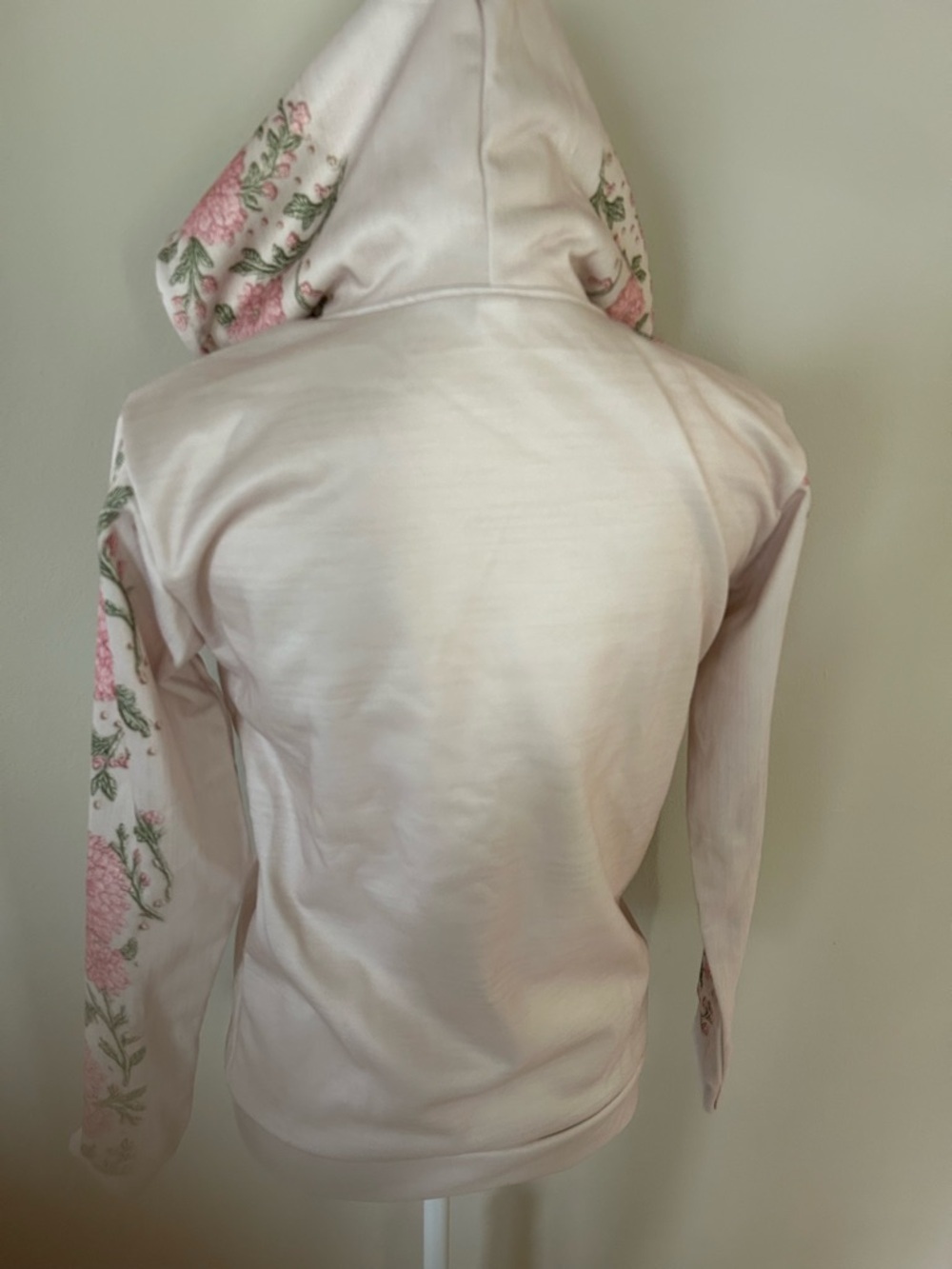 Floral Print Full Zip Hoodie - Picture 6 of 9